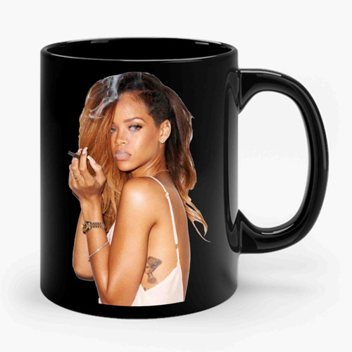 Rihanna Smoking Cigarette Ceramic Mug