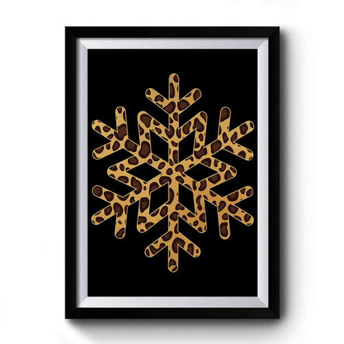 Leopard Print Snowflake Premium Poster