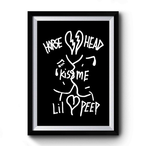 Lil Peep Horse Head Kiss Me Premium Poster