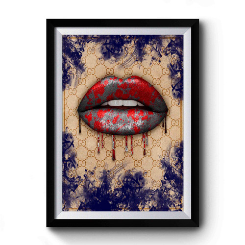 Lips Canvas Art Premium Poster