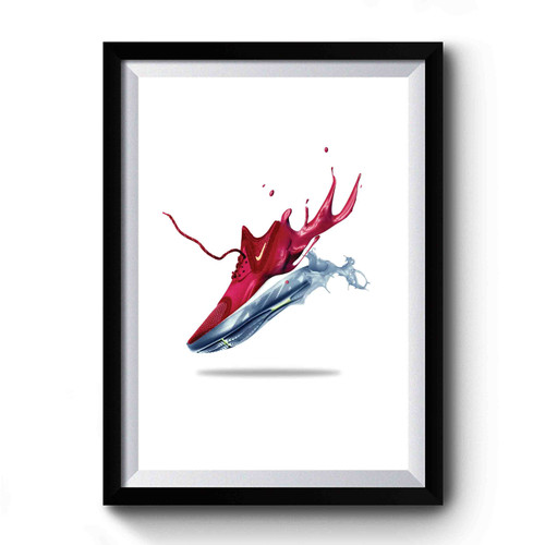 Liquid Red Just Do It Premium Poster