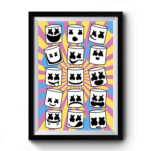 Marshmello Faces Premium Poster