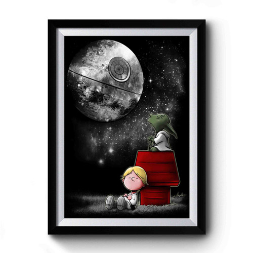 Meets Peanuts Han Solo And Yoda Star Wars Premium Poster