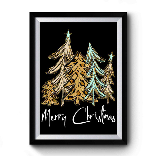 Merry Christmas Trees 1 Premium Poster