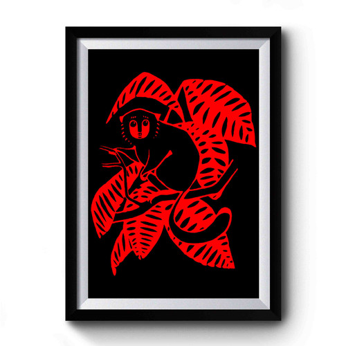 Monkey Illustration Premium Poster