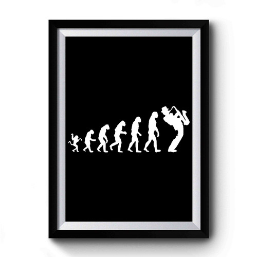 Musicians Saxaphone Lover Evolution Premium Poster