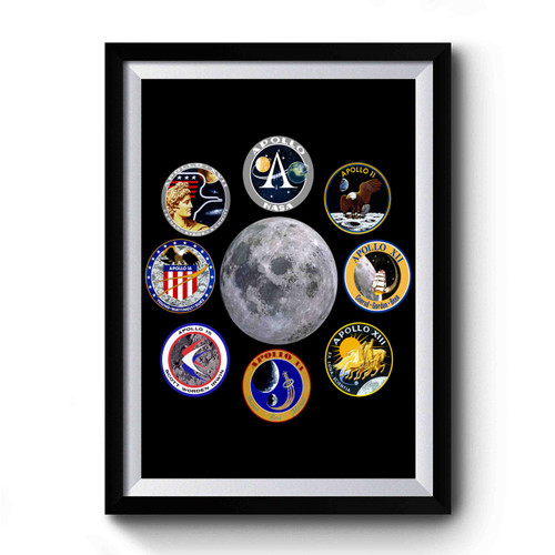 Nasa Apollo Moon Landing Missions Premium Poster