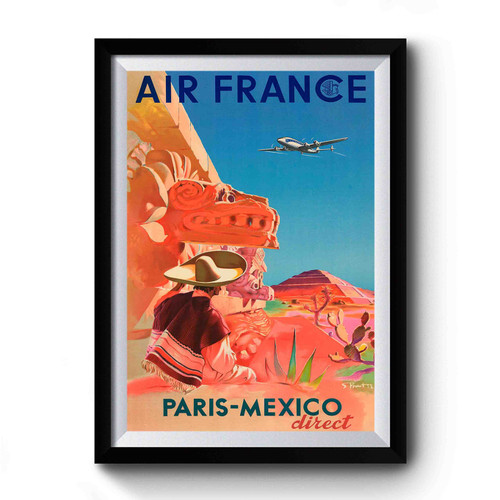 Paris Mexico Travel Premium Poster