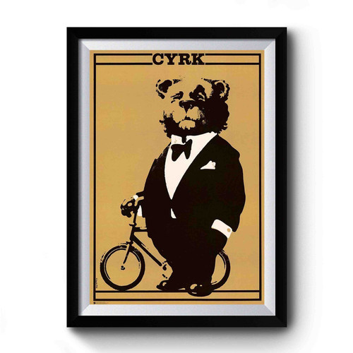 Polish Circus Bear In Tuxedo Premium Poster