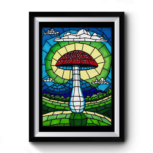Psychedelic Magic Mushroom Amanita Muscaria Premium Poster