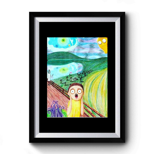 Rick And Morty Scream Funny Anime Men Premium Poster