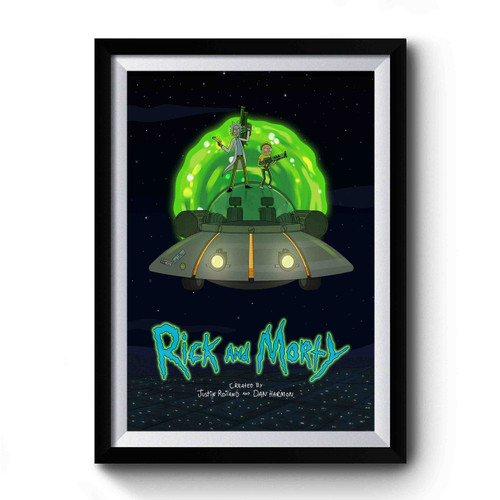 Rick And Morty Space Cruiser Premium Poster