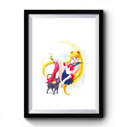 Sailor Moon And Luna Sailor Moon Premium Poster