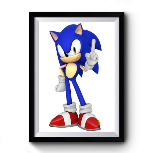 Sonic The Hedgehog's Pose 2 Premium Poster