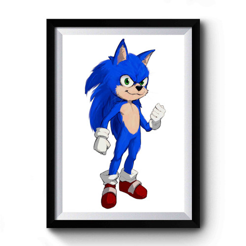 Sonic The Hedgehog's Pose 3 Premium Poster