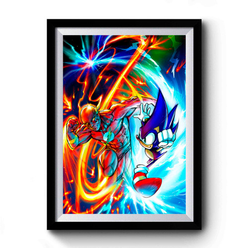 Sonic Versus Flash Premium Poster