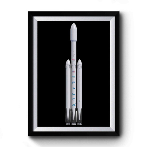 Spacex Falcon Heavy Rocket Premium Poster
