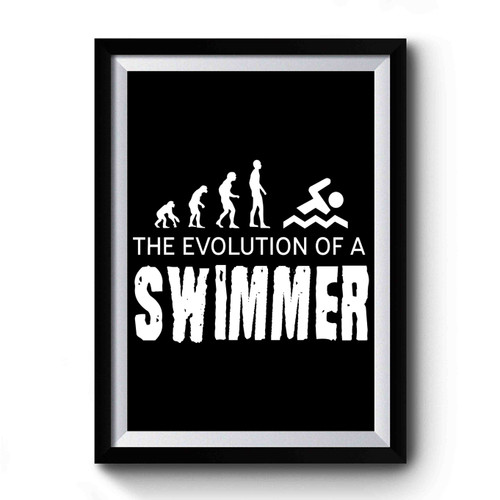 The Evolution Of A Swimmer Premium Poster