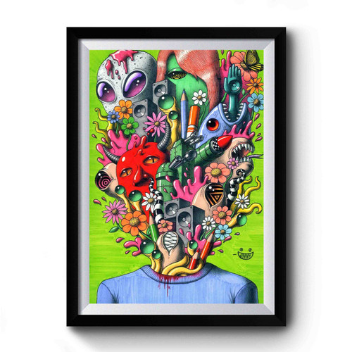 The Girl And The Alien Premium Poster