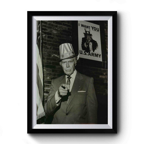 The Man Who Modeled As Uncle Sam Premium Poster