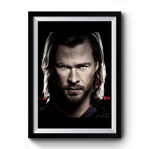 Thor God Of Thunder Chris Hemsworth Face Avengers Premium Poster