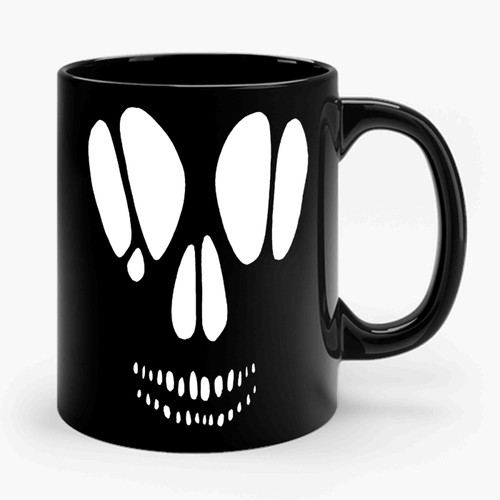 Skull Cut Out Printed Ceramic Mug