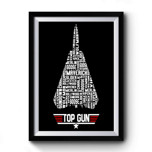 Top Gun Call Signs F-14 Premium Poster