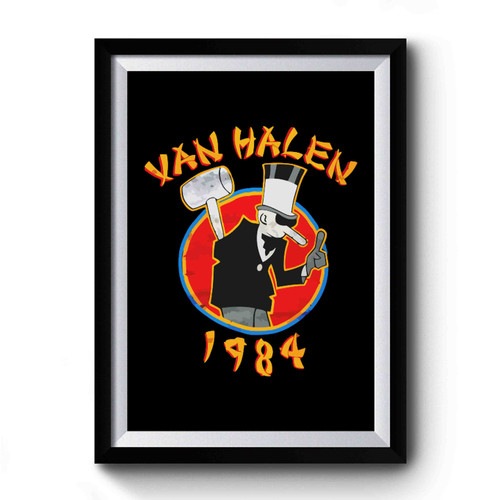 Van Halen 1984 World Tour Men Black Concert Premium Poster