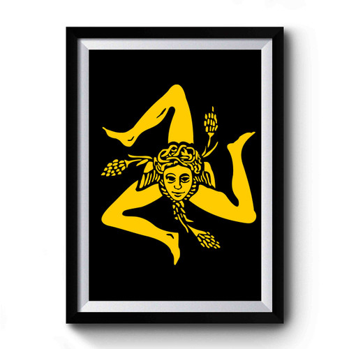 Vintage Sicilian Flag Moniker La Cosa Nostra Italy Premium Poster