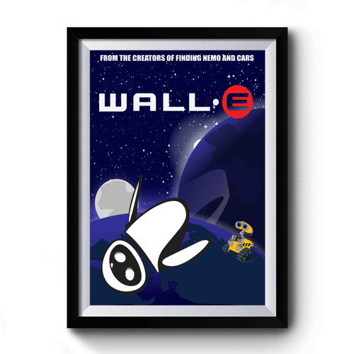 Wall-E And Eve In Space Premium Poster