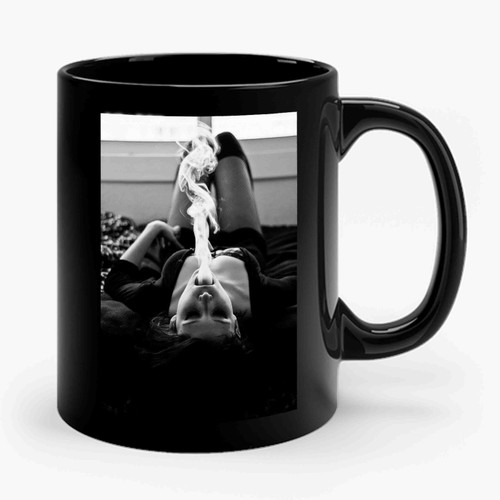 Smoking Girl Cigarette Weed Sexy Ceramic Mug