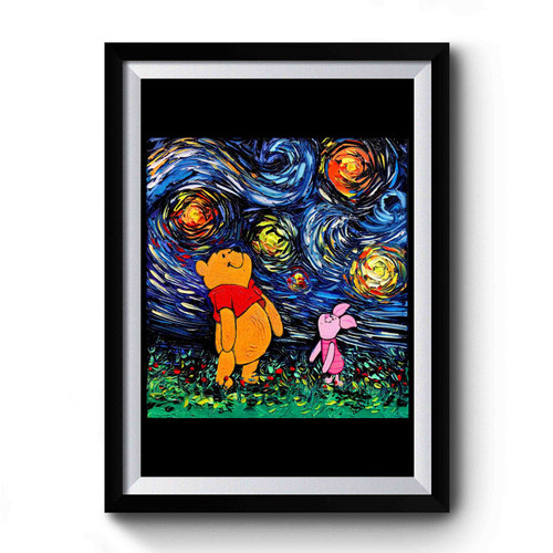 Winnie The Pooh Van Gogh Starry Nights Premium Poster