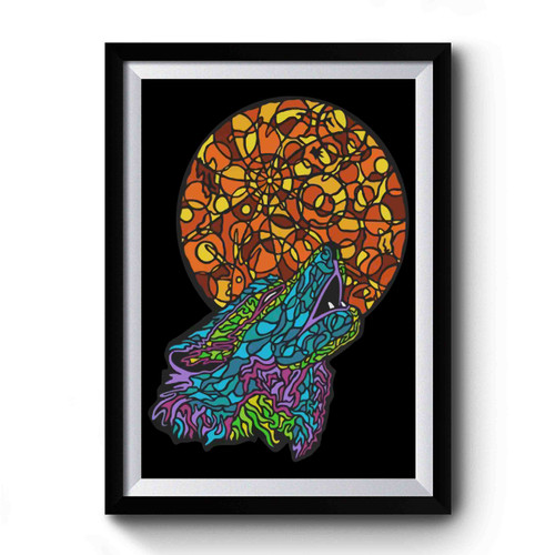 Wolf Moon Howl Dog Premium Poster