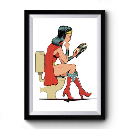 Wonder Woman Toilet Premium Poster
