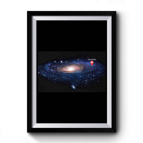 You Are Here Galaxy Retro Solar System Premium Poster