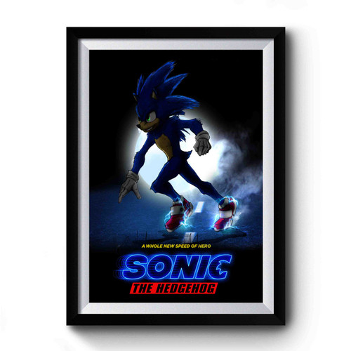 A Whole New Speed Of Hero The Hedgehog Premium Poster