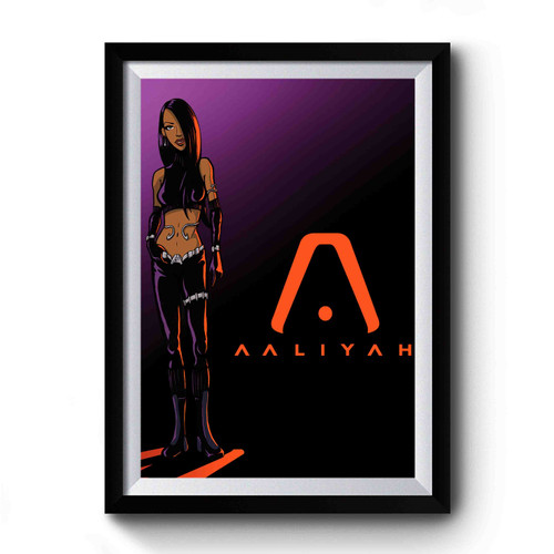 Aaliyah American Singer Cartoon Premium Poster