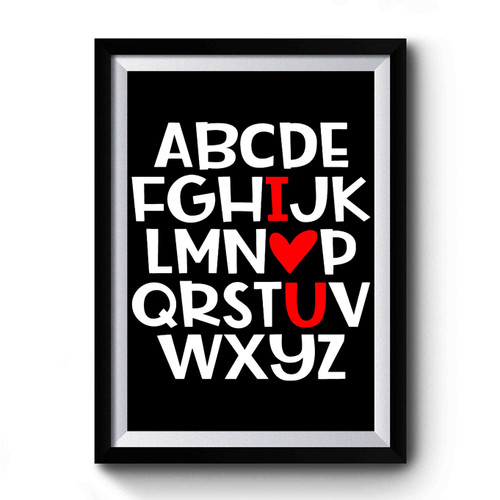 Abc I Love You Valentine Premium Poster