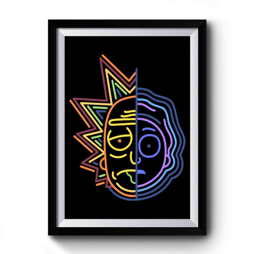 Abstract Rick Face Premium Poster