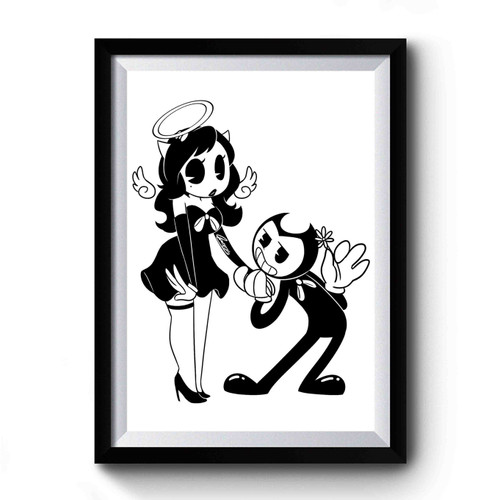 Alice Angel And Bendy Demon Premium Poster