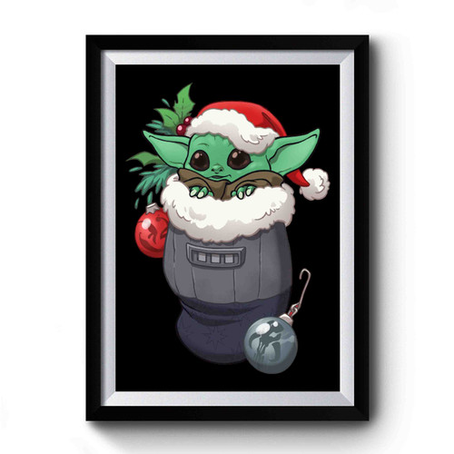 Baby Yoda Christmas Premium Poster