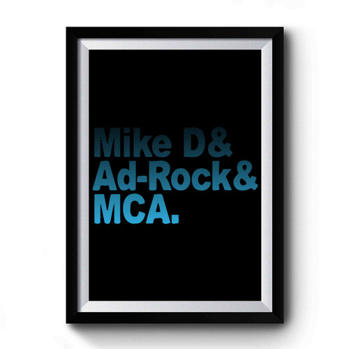 beastie boys names boyz mca mike d ad rock name Premium Poster