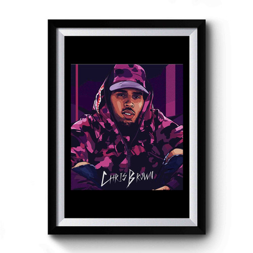 Chris Brown Camo Jacket Premium Poster