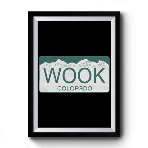 Colorado Native License Plate Hippie Premium Poster