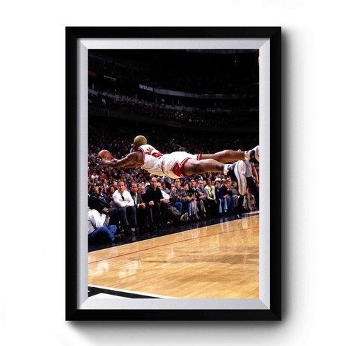 Dennis Rodman Rebounding King Basketball Premium Poster