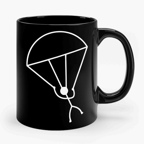 Stick Man Skydiving 2 Ceramic Mug