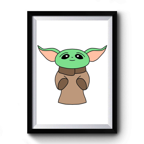 Draw Baby Yoda Premium Poster