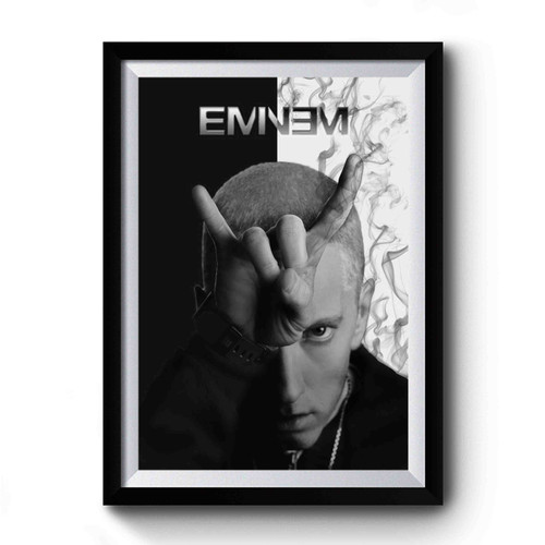 Eminem Devil Horns Premium Poster