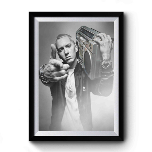 Eminem Holding Boombox Premium Poster