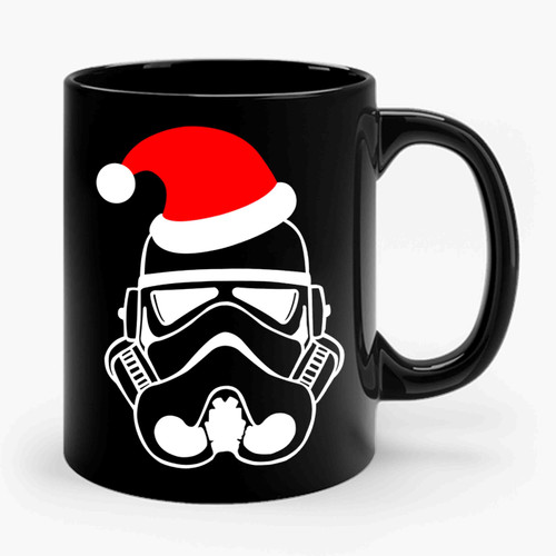 Storm Trooper Wearing Christmas Hat Funny Ceramic Mug